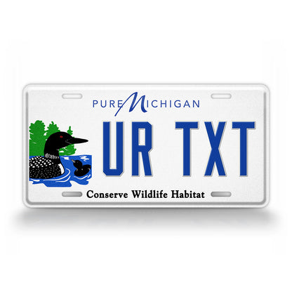 Custom Michigan Conserve Wildlife Habitat Personalized License Plate