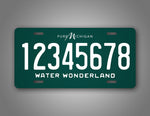 Michigan Dark or light Green Water Wonderland Custom 6x12 License Plate