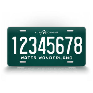 Michigan Dark or light Green Water Wonderland Custom 6x12 License Plate