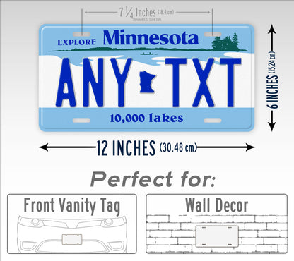 Personalized 1987-2008 Minnesota State Custom License Plate