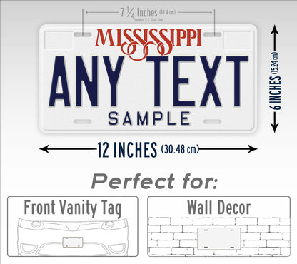 Personalized 1981-1992 Mississippi State Custom License Plate