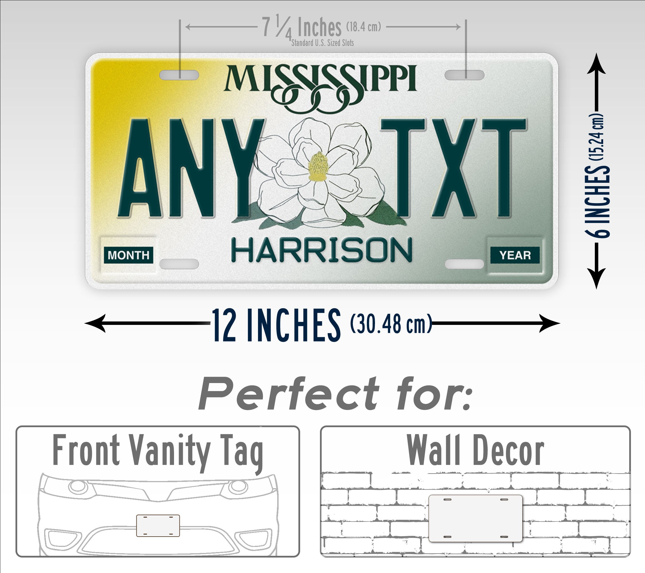 Personalized 1997-2002 Mississippi State Custom License Plate