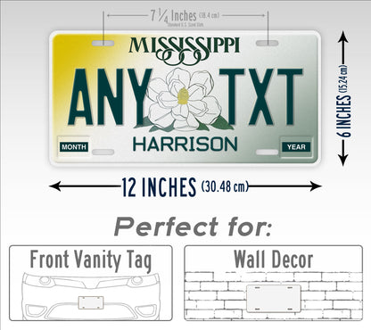 Personalized 1997-2002 Mississippi State Custom License Plate