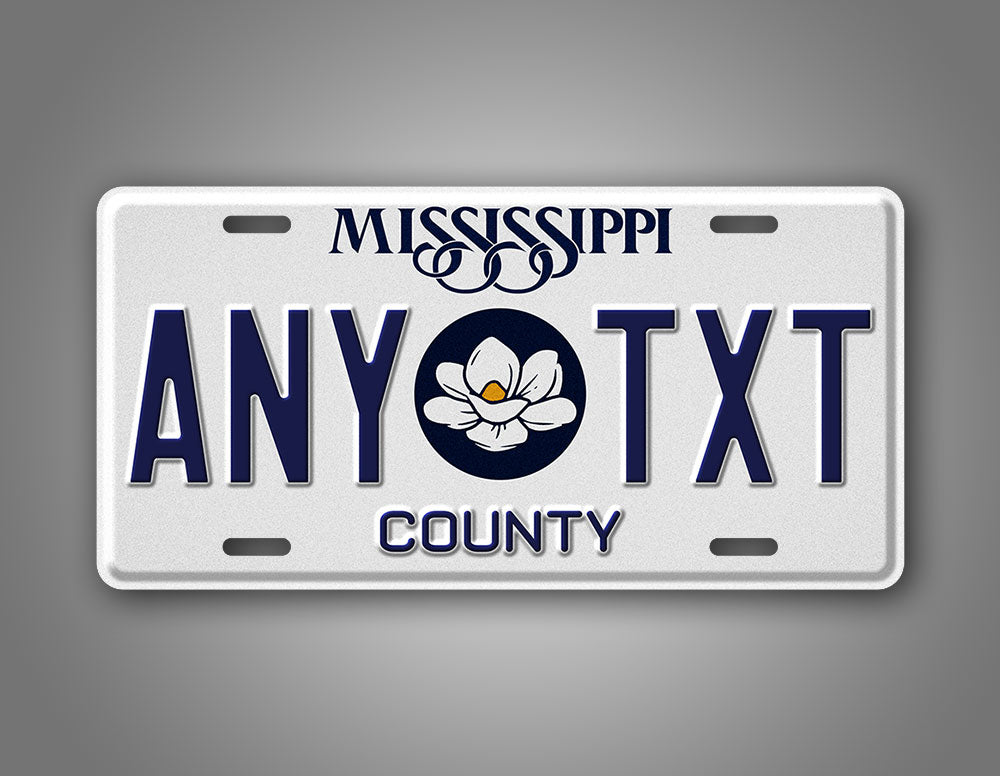 Novelty Mississippi State 2024 Flower Custom 6x12 License Plate