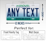 Custom 1997-2006 Missouri State License Plate