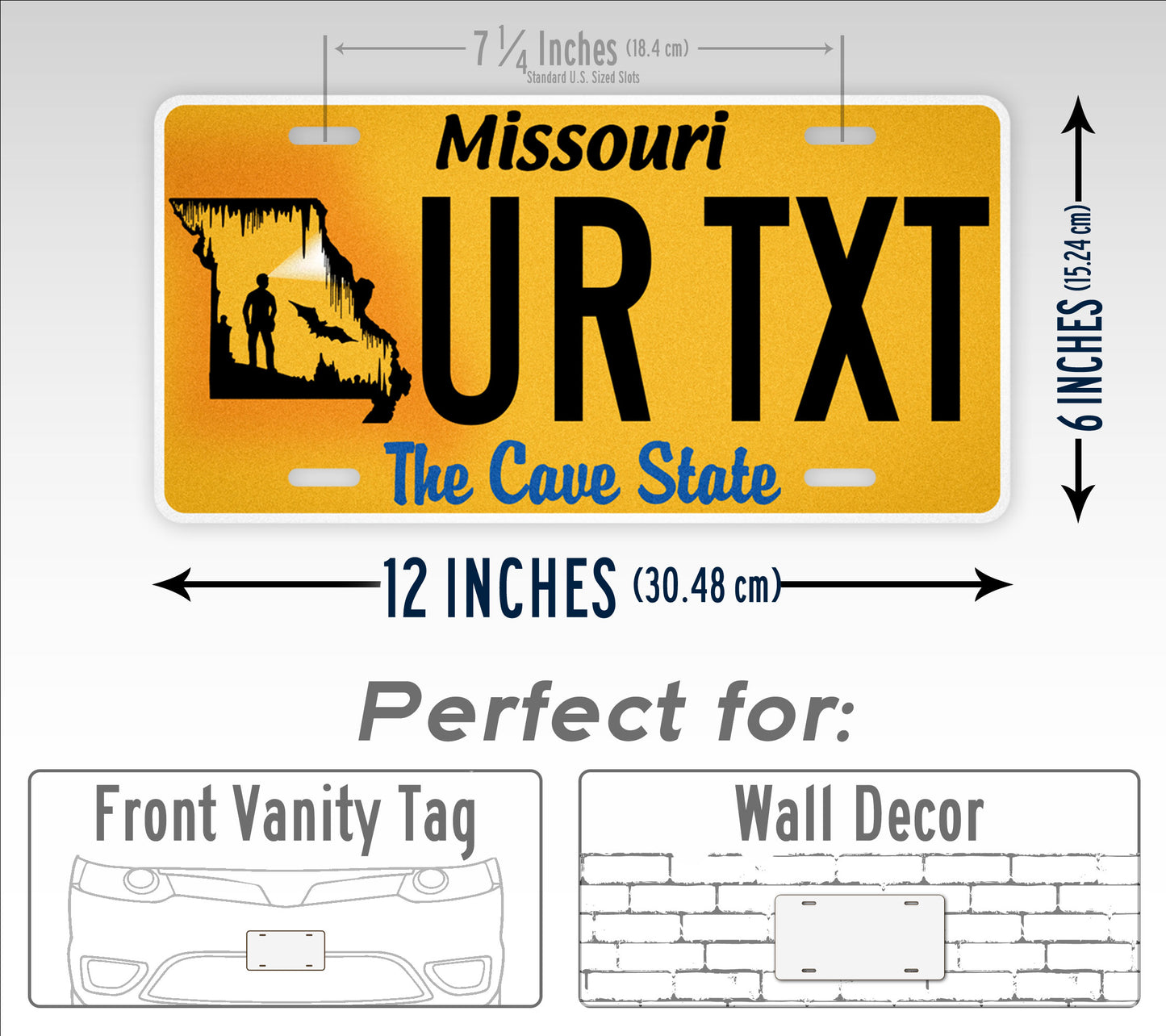 Personalized Missouri Cave State Custom License Plate