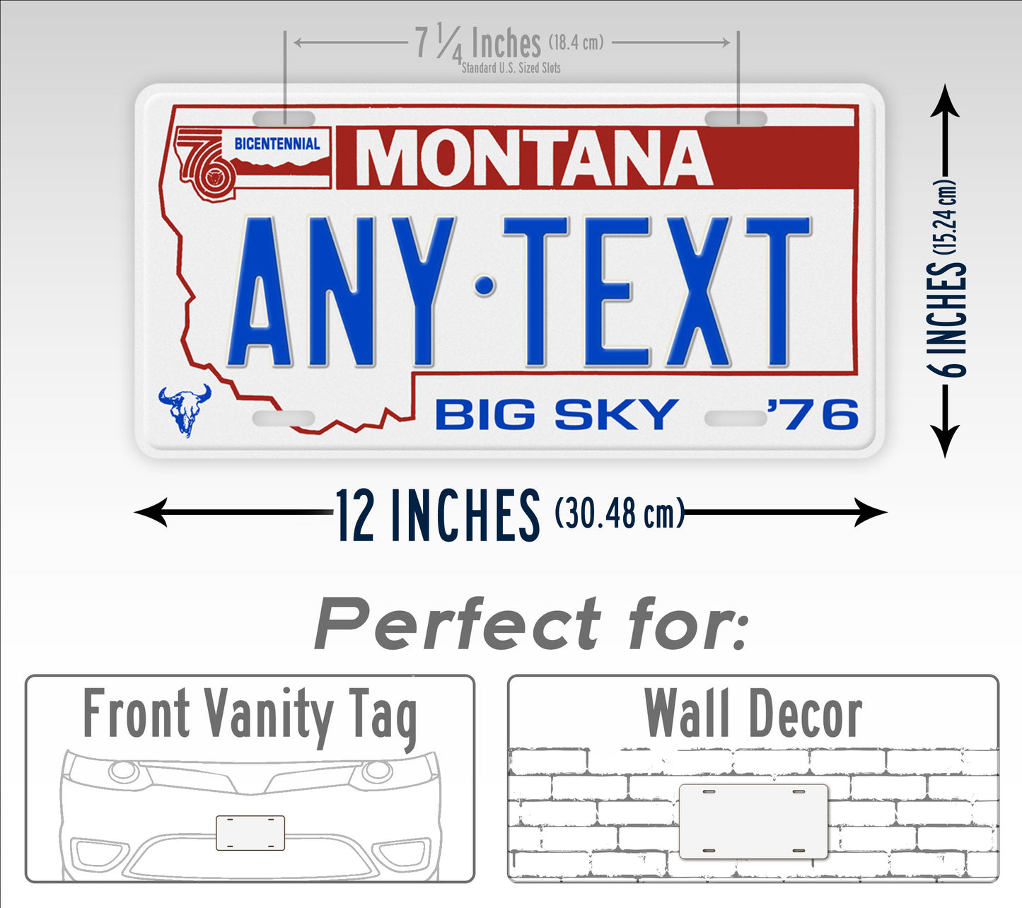 Personalized 1976-1991 Montana State Custom License Plate