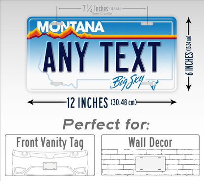 Personalized 1991-2000 Montana State Custom License Plate