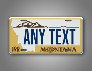 Custom Montana 100 Years centennial 1889 1989 Personalized License Plate