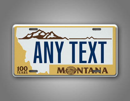 Custom Montana 100 Years centennial 1889 1989 Personalized License Plate