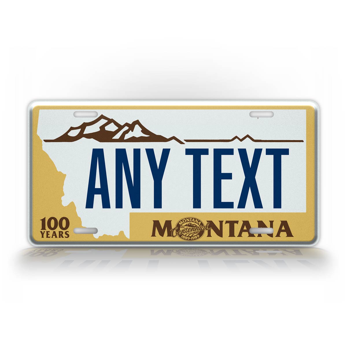 Custom Montana 100 Years centennial 1889 1989 Personalized License Plate