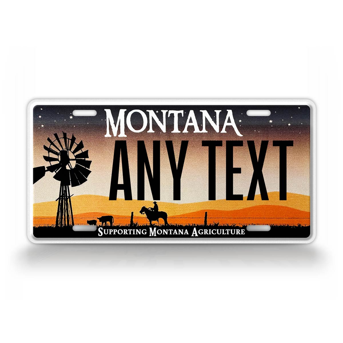 Custom Montana "Supporting Montana Agriculture" State License Plate