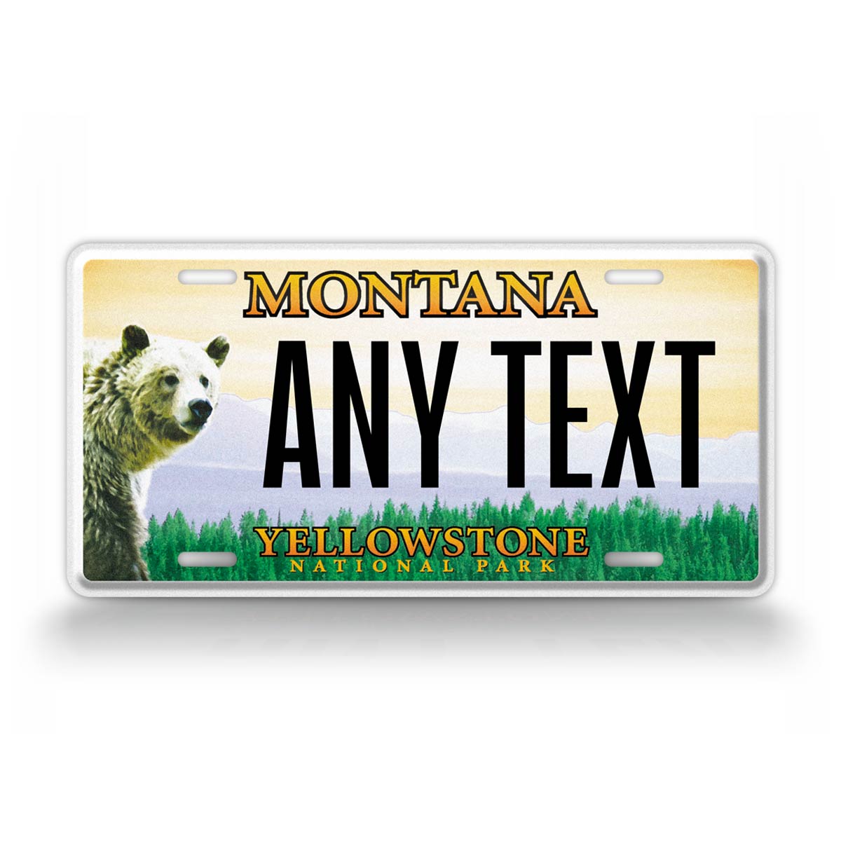 Custom Montana "Yellowstone National Park" State License Plate