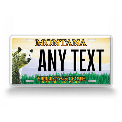 Custom Montana "Yellowstone National Park" State License Plate