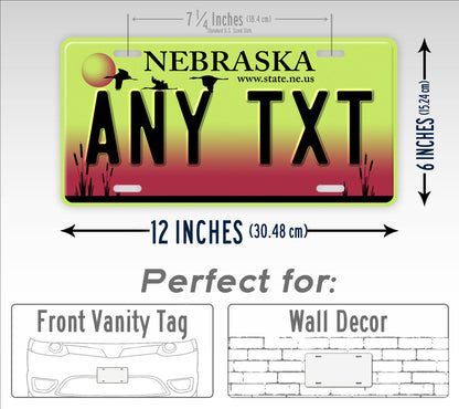 Custom Text 2002-2004 Nebraska State License Plate