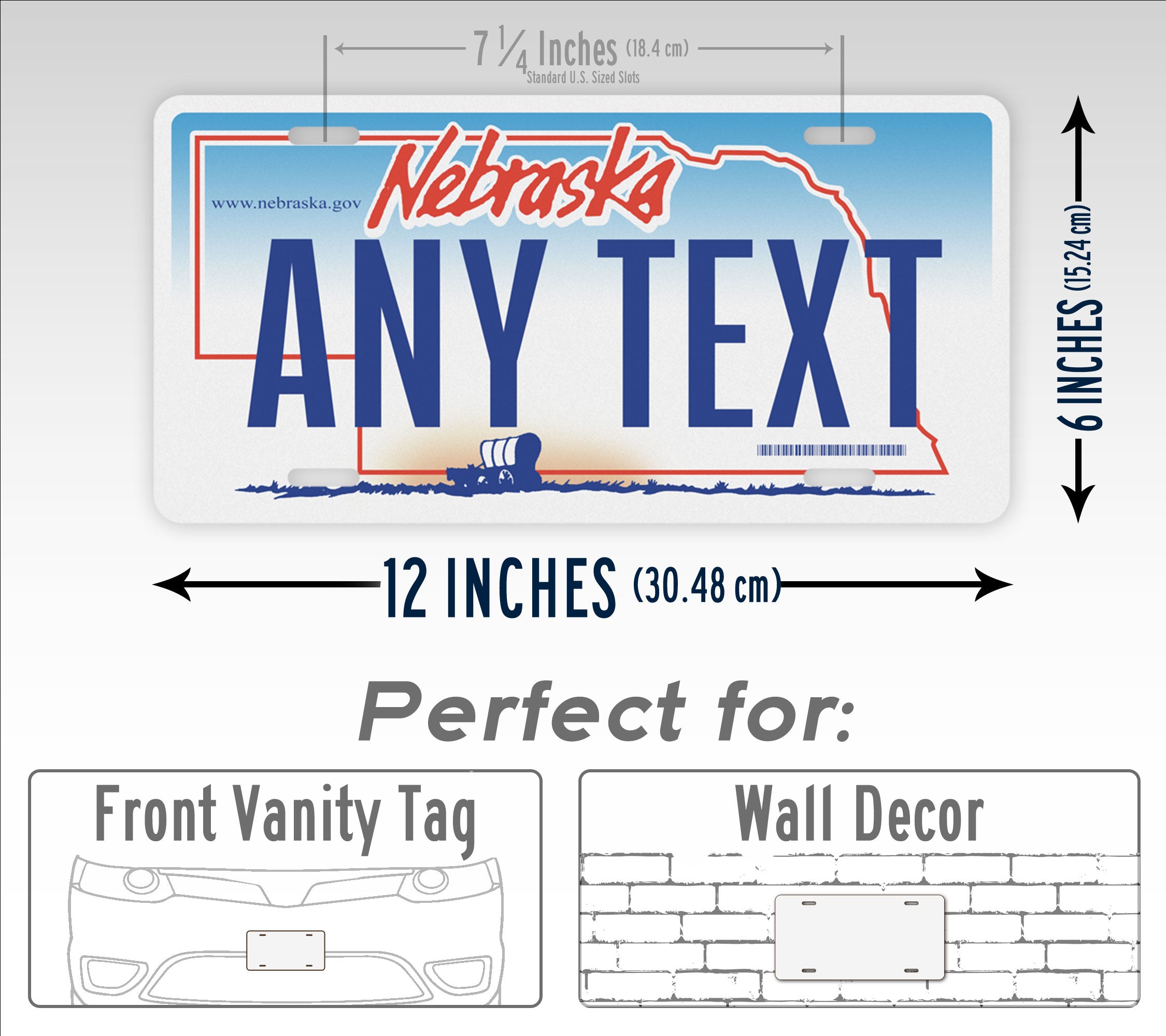 Custom Text 2005-2010 Nebraska State License Plate