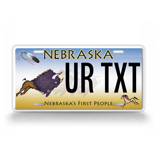 Custom Nebraska "Nebraska's First People" 2018 License Plate