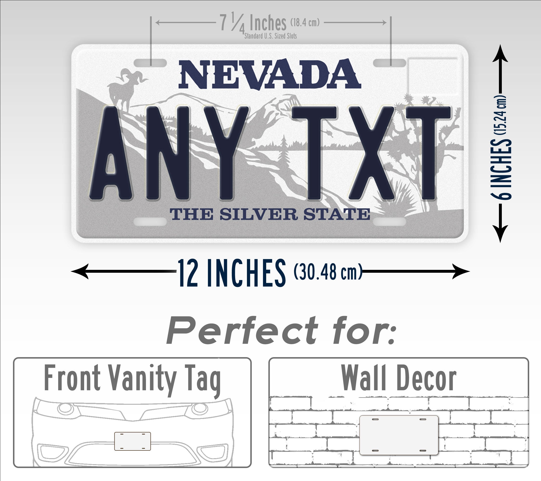 Personalized 1984-2000 Nevada State Custom License Plate