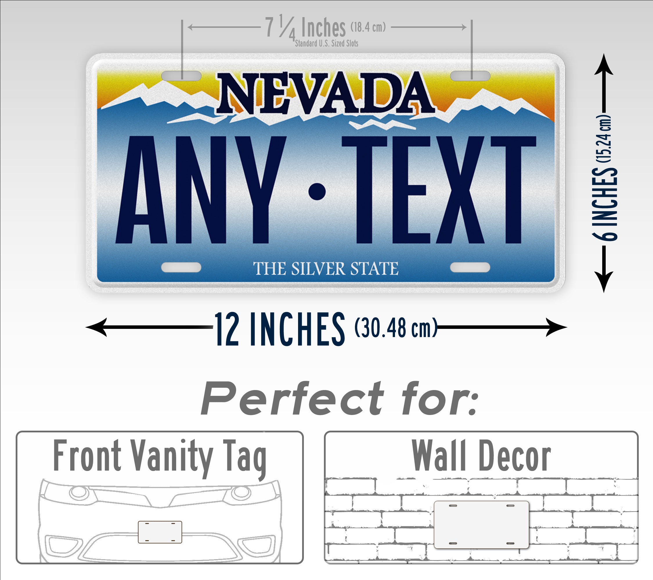 Personalized 2001-2015 Nevada State Custom License Plate