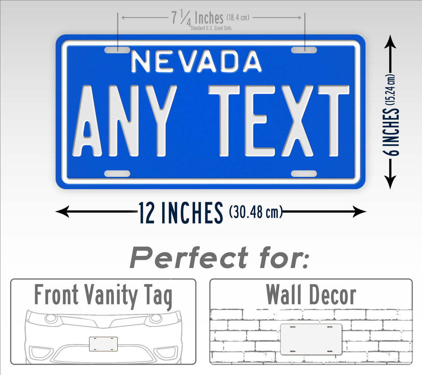 Custom Nevada Blue License Plate
