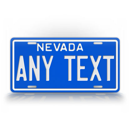 Custom Nevada Blue License Plate