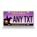 Custom Nevada The Rodeo State Novelty Personalized License Plate