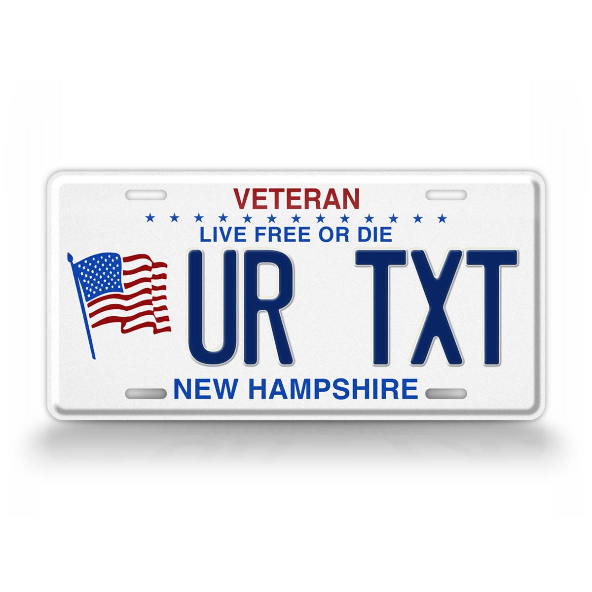 New Hampshire Veteran Custom License Plate