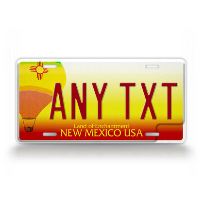 Custom New Mexico Hot Air Baloon Custom Personalized License Plate