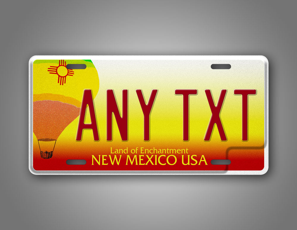 Custom New Mexico Hot Air Baloon Custom Personalized License Plate