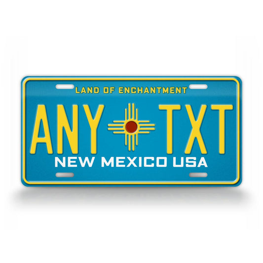 Custom New Mexico Centennial Blue Novelty Personalized License Plate