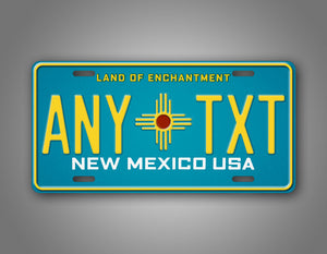 Custom New Mexico Centennial Blue Novelty Personalized License Plate