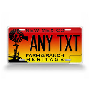 Custom New Mexico Farm And Ranch Novelty Heritage Personalized License Plate