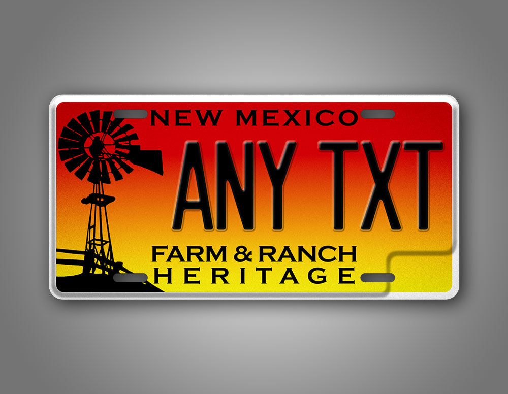 Custom New Mexico Farm And Ranch Novelty Heritage Personalized License Plate