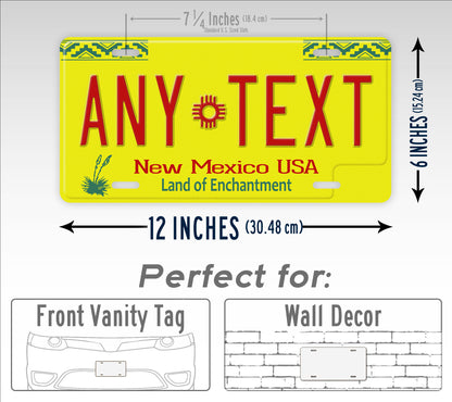 Personalized New Mexico State Custom License Plate