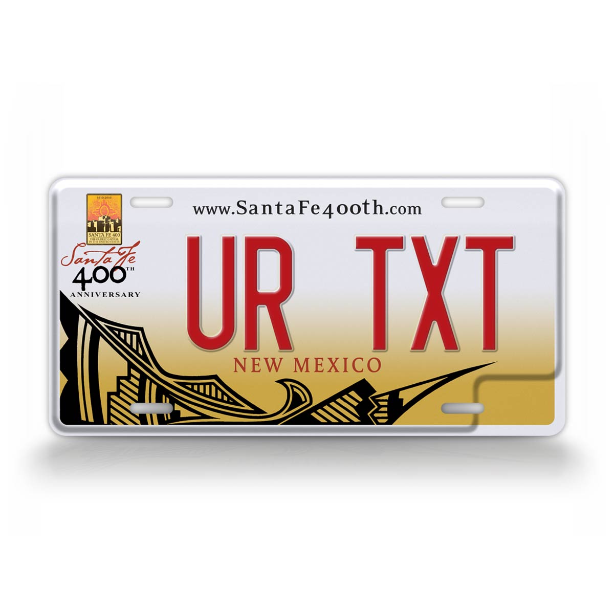 Custom New Mexico Sta Fe 400th Anniversary 2009 License Plate