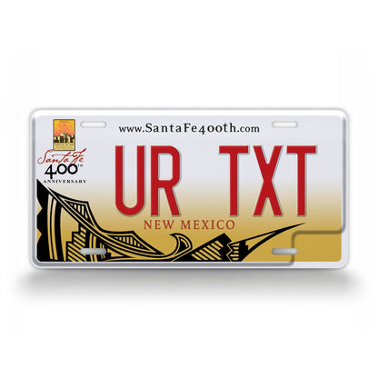 Custom New Mexico Sta Fe 400th Anniversary 2009 License Plate