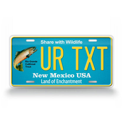 Custom New Mexico Share with Wildlife Cutthroat Trout Fish 2017 License Plate