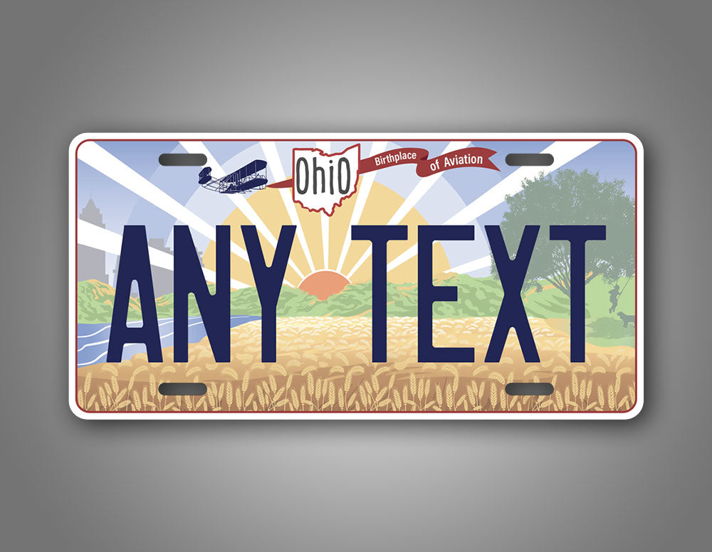 Custom 2022 2023 Ohio Birthplace Of Aviation Personalized License Plate