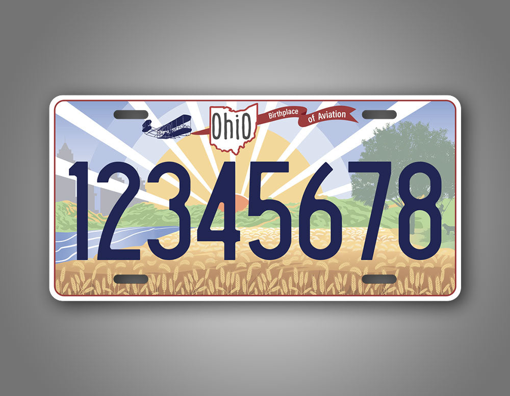 Custom 2022 2023 Ohio Birthplace Of Aviation Personalized License Plate