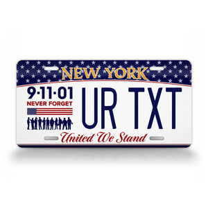 Custom New York 9 11 Never Forget Personalized License Plate