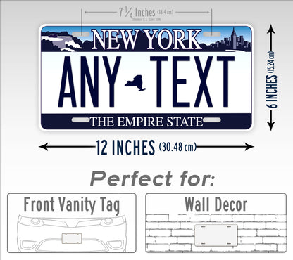 Personalized New York Custom State Auto Tag