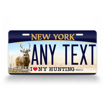 Personalized New York "I Love Hunting" 2014 Custom License Plate
