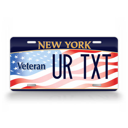New York Veteran American Flag 2011 License Plate