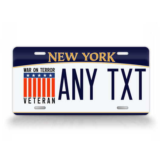 New York War on Terror Veteran Replica License Plate