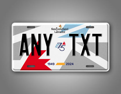 Novelty Newfoundland And Labrador 75th Anniversary 1949-2024 Custom 6x12 License Plate