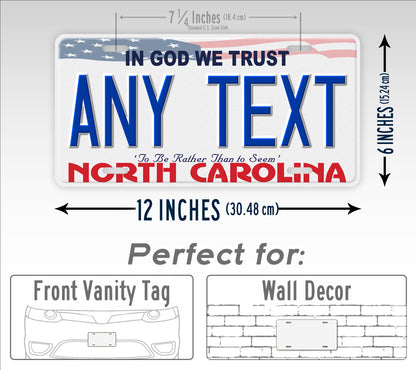 Personalized North Carolina In God We Trust License Plate