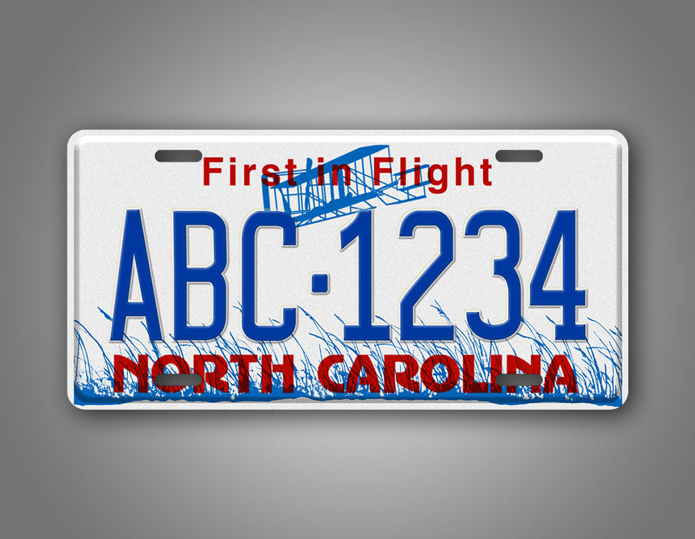 Personalized North Carolina First In Flight Custom State License Plate