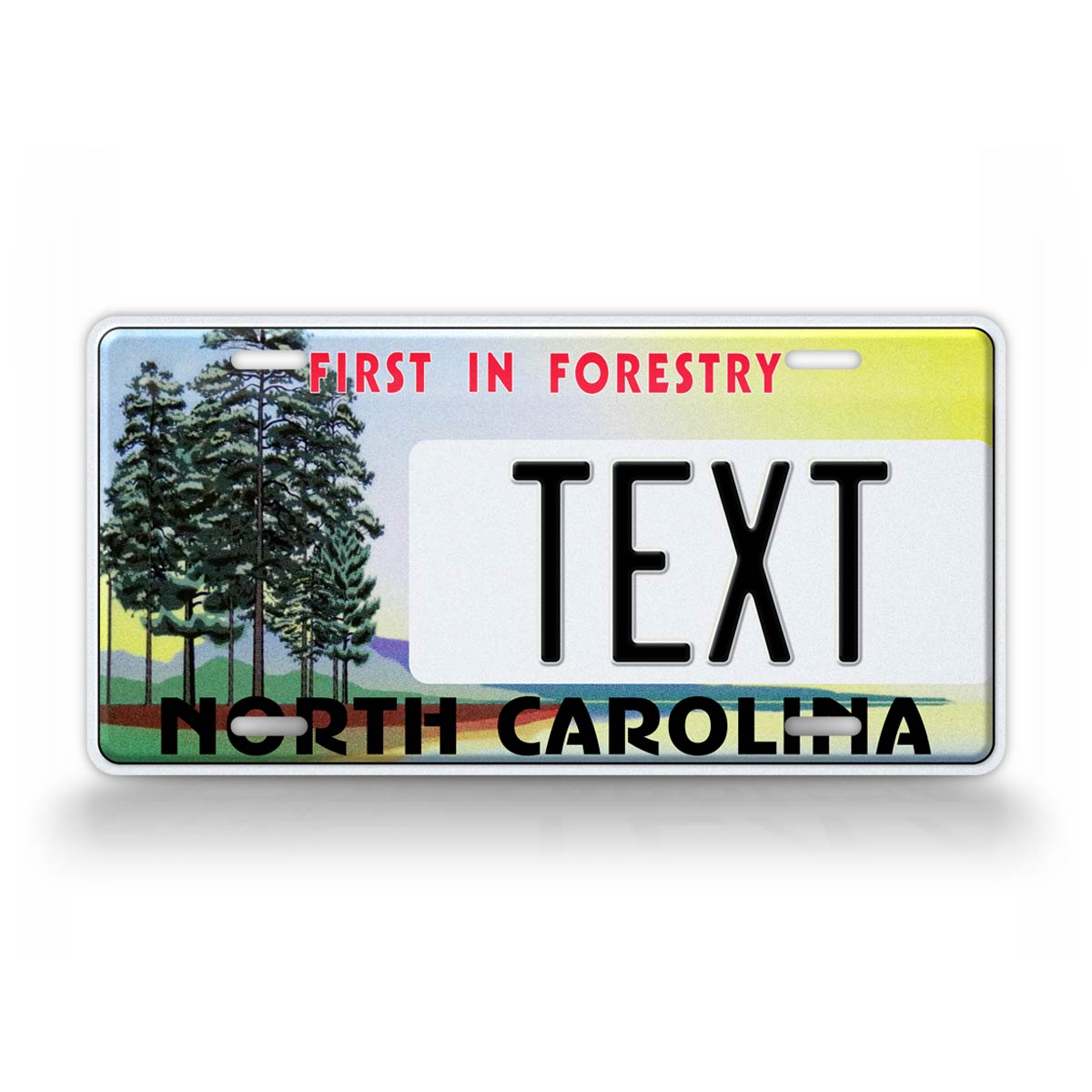 Custom North Carolina First in Forestry 2001 License Plate