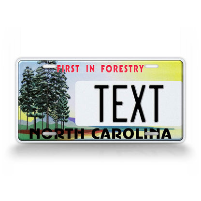 Custom North Carolina First in Forestry 2001 License Plate