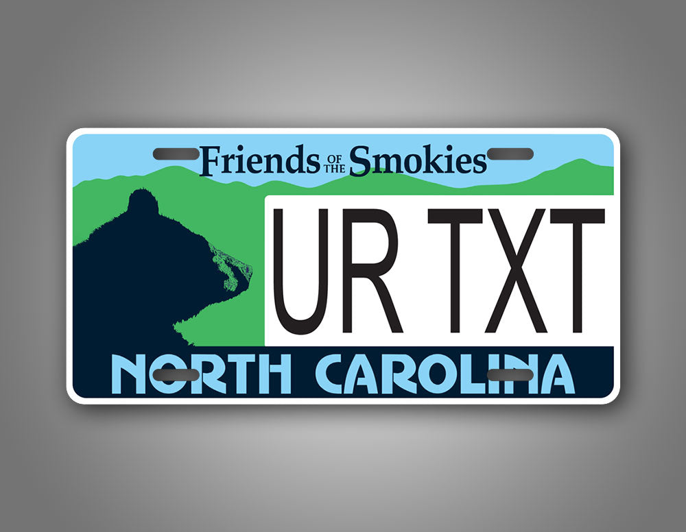 Custom North Carolina Friends Of The Smokies Personalized License Plate